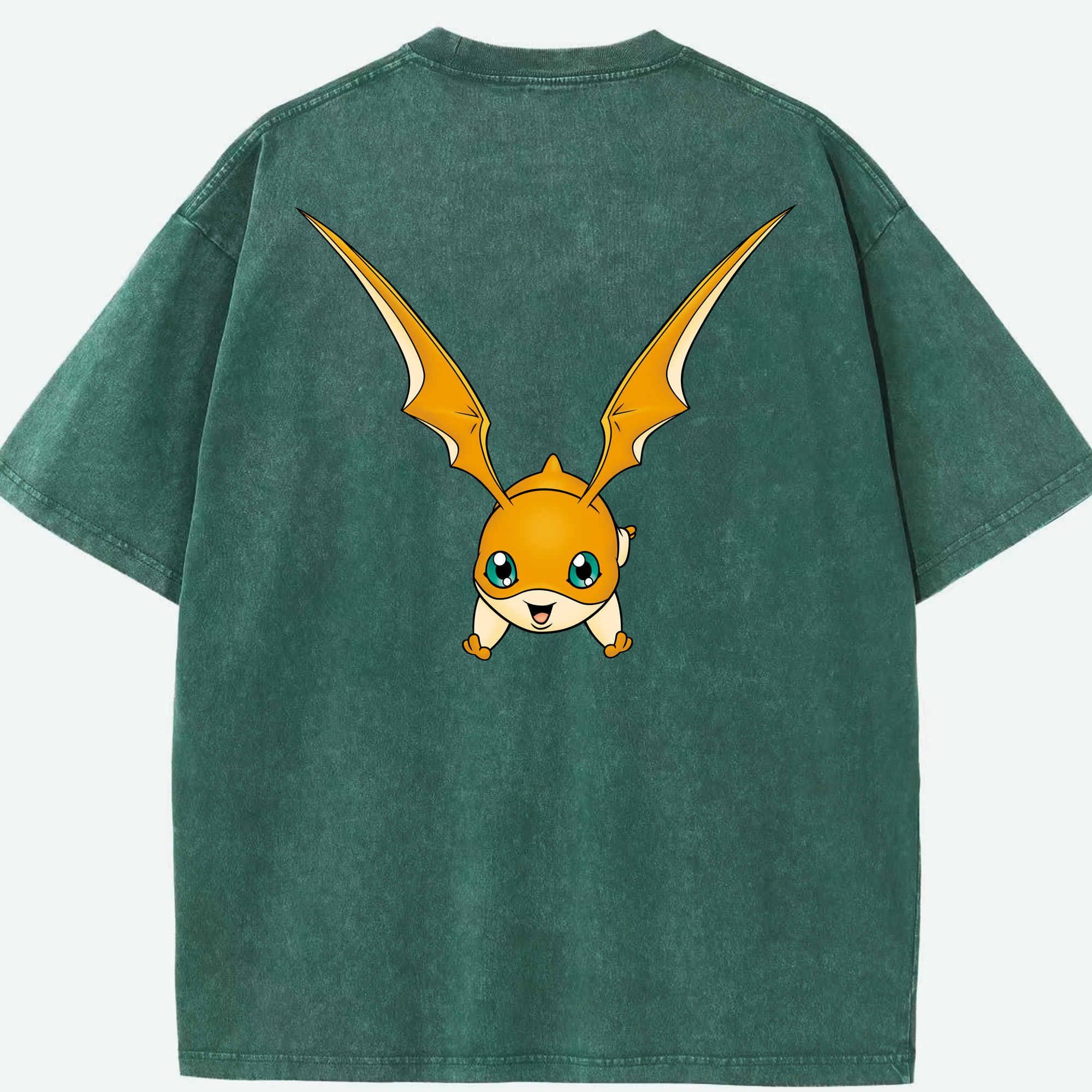（画像用） Digimon デジタルモンスター/デジモン 綿100% ヴィンテージ風 半袖Tシャツ（背面プリント）